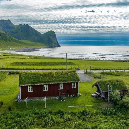 Unstad Cabin With Seaview Unnstad Bagian luar foto