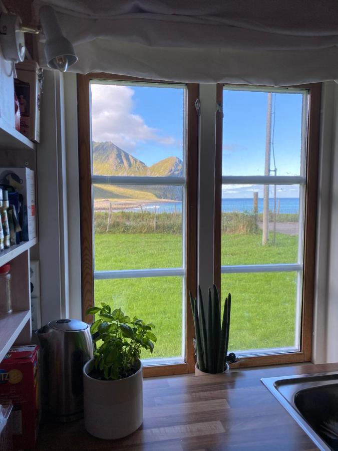 Unstad Cabin With Seaview Unnstad Bagian luar foto