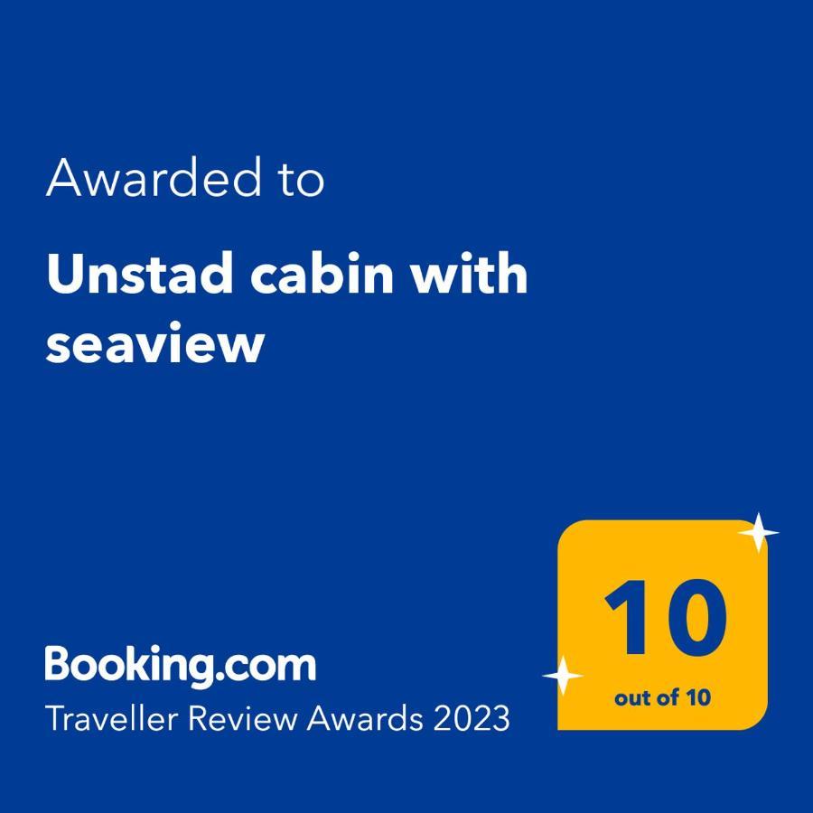 Unstad Cabin With Seaview Unnstad Bagian luar foto