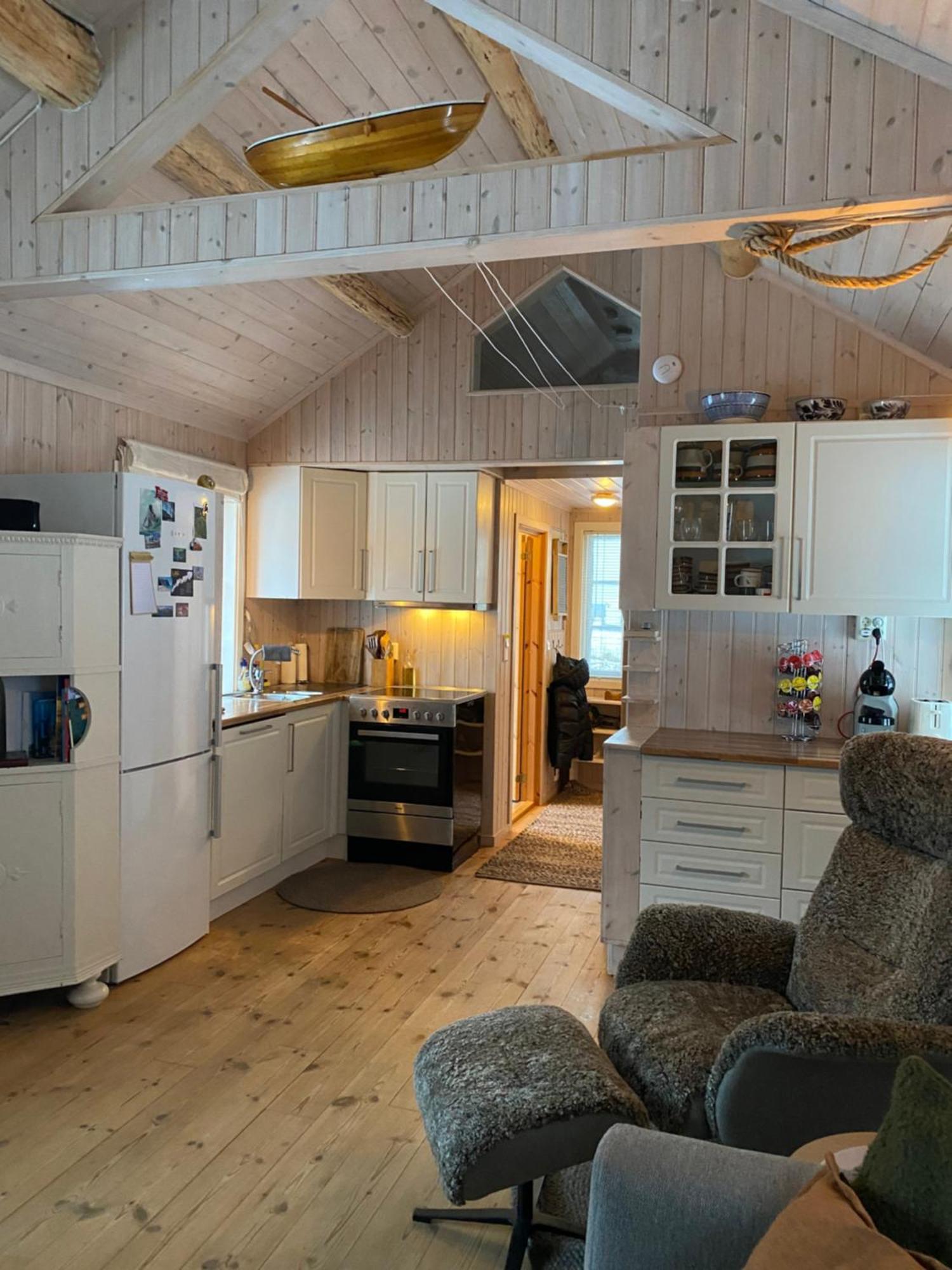 Unstad Cabin With Seaview Unnstad Bagian luar foto